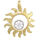Anhnger Sonne 585 Gold Gelbgold bicolor 8 Diamanten Brillanten 0,07ct.