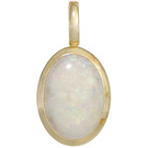 Anhänger oval 585 Gold Gelbgold 1 Opal-Cabochon Goldanhänger Opalanhänger