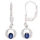 Boutons 585/-W 0,02ct.Saphi   