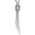 Collier Halskette 3-reihig verschlungen 925 Sterling Silber mattiert 45 cm Kette