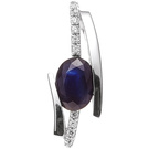 Anhänger 585/-W 0,05ct. Safir 