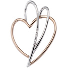 Anhänger Herz 585/-R 0,02ct.  