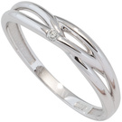 Damenring 585/-W 0,02ct.      