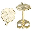 Kinder Ohrstecker Kleeblatt 333 Gold Gelbgold Ohrringe Kinderohrringe