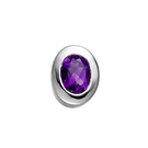 Anhnger oval 925 Sterling Silber rhodiniert 1 Amethyst violett lila