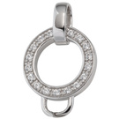 Anhnger Carrier Trger fr Charms 925 Sterling Silber rhodiniert mit Zirkonia