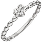 Damen Ring Herz 585 Gold Weigold 6 Diamanten Brillanten Diamantring Herzring