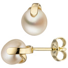 Ohrstecker 585 Gold Gelbgold 2 Swasser Perlen Ohrringe Perlenohrstecker