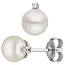 Ohrstecker 585/-W SWZP 0,02ct 