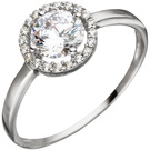 Damen Ring 333 Gold Weißgold 21 Zirkonia Weißgoldring