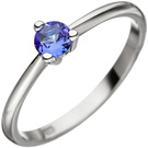 Damen Ring 585 Gold Weigold 1 Tansanit blau Weigoldring