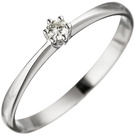Damen Ring 585 Gold Weigold 1 Diamant Brillant Weigoldring Diamantring