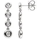 Ohrhänger 585 Gold Weißgold 8 Diamanten Brillanten Ohrringe Diamantohrringe