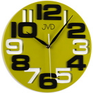 JVD H107.3 Wanduhr Quarz analog grün gelbgrün rund modern