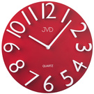 JVD HB22.3 Wanduhr Quarz analog rot rund modern