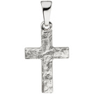Anhnger Kreuz 925 Silber matt gehmmert Kreuzanhnger Silberkreuz