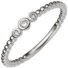 Damenring 585/-W 0,06ct.      