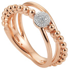 Damen Ring 585 Gold Rotgold Rosgold 31 Diamanten Brillanten Rosgoldring