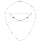 Collier Halskette Herz Herzen 585 Gold Weißgold 45 cm Kette Weißgoldkette