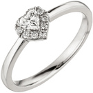 Damenring 585/-W 0,26ct.      