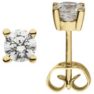 Ohrstecker 585 Gold Gelbgold 2 Diamanten Brillanten 1,00 ct. Ohrringe