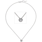 Colllier Kette mit Anhänger 585 Gold Weißgold 1 Diamant Brillant 0,5 ct. 45 cm