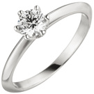 Damen Ring 585 Gold Weigold 1 Diamant Brillant 0,50 ct. Diamantring Solitr