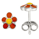 Kinder Ohrstecker Blume 925 Sterling Silber Ohrringe Kinderohrringe