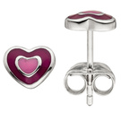 Kinder Ohrstecker Herz 925 Sterling Silber Ohrringe Kinderohrringe