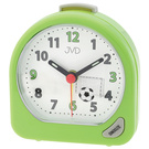 JVD SR672.4 Wecker für Kinder Quarz analog Fußball Kinderwecker grün