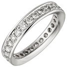 Damen Memory-Ring 585 Gold Weigold mit Diamanten Brillanten rundum