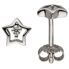 Kinder Ohrstecker Stern 925 Sterling Silber 2 Zirkonia Kinderohrringe