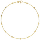 Fußkettchen Fußkette 333 Gold Gelbgold 25 cm Goldkette Federring