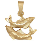 Anhänger Sternzeichen Fische 925 Sterling Silber gold vergoldet matt