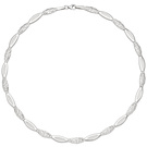 Collier Halskette 925 Sterling Silber gehmmert 45 cm Kette Silberkette