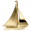 Anhnger Segelschiff 925 Sterling Silber gold vergoldet teil matt