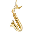 Anhnger Saxophon 925 Sterling Silber gold vergoldet
