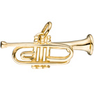 Anhnger Trompete 925 Sterling Silber gold vergoldet