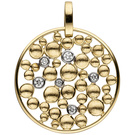 Anhnger rund 585 Gold Gelbgold 6 Diamanten Brillanten Diamantanhnger