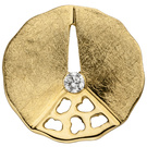 Anhnger 585 Gold Gelbgold eismatt 1 Diamant Brillant Diamantanhnger