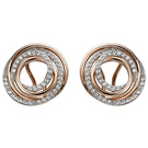 Ohrstecker 925 Sterling Silber rotgold vergoldet 92 Zirkonia Ohrringe