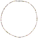 Halskette Kette mit Swasser Perlen und Turmalin 46 cm