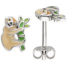 Kinder Ohrstecker Faultier 925 Sterling Silber Kinder-Ohrringe