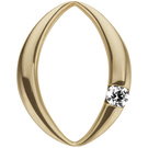 Anhnger oval 585 Gold Gelbgold 1 Diamant Brillant 0,07ct.