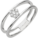 Damenring 585/-W 0,14ct.      