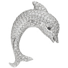 Anhänger 585/-W 0,65ct.Delfin 