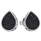 Ohrstecker Tropfen 925 Sterling Silber 56 Zirkonia schwarz