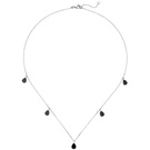 Collier Halskette 925 Sterling Silber 5 Onyxe 45 cm