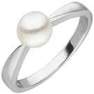 Damen Ring SWZP 925 Sterling Silber 1 Süßwasser Perle Perlenring Silberring