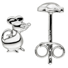 Kinder Ohrstecker Maus 925 Sterling Silber Kinder-Ohrringe